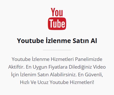 youtube izlenme